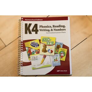 Abeka K4 Phonics, Reading, Writing & Numbers Homeschool Curriculum Lesson Plans